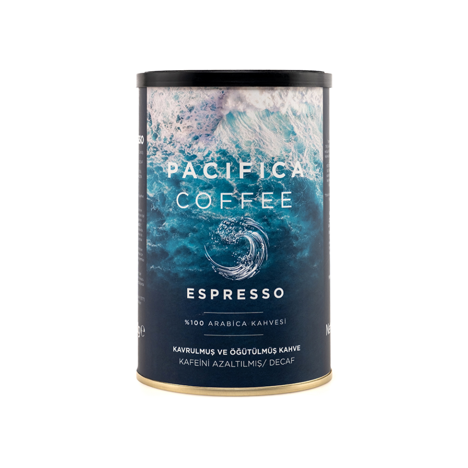 Coffee Pacifica Espresso Decaf Öğütülmüş Kahve (250 gr Teneke Kutu)