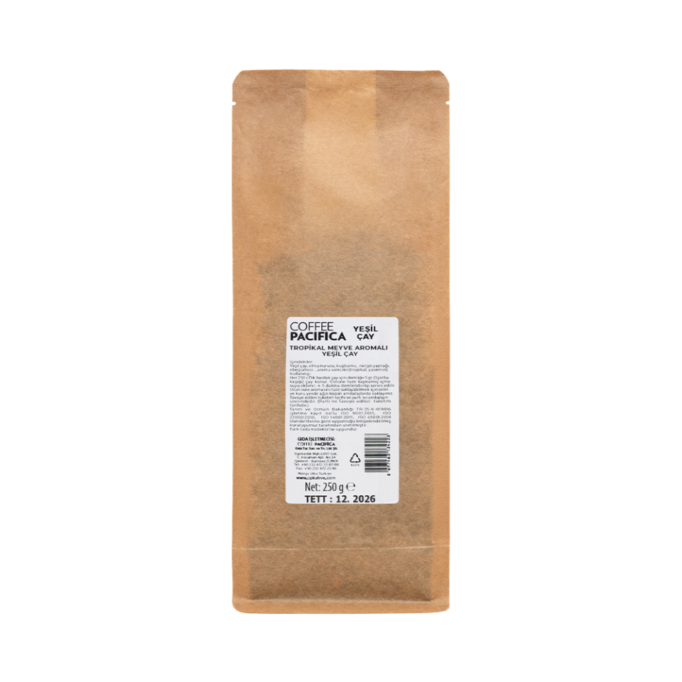 Coffee Pacifica Tropikal Meyve Aromalı Yeşil Çay (250 gr)